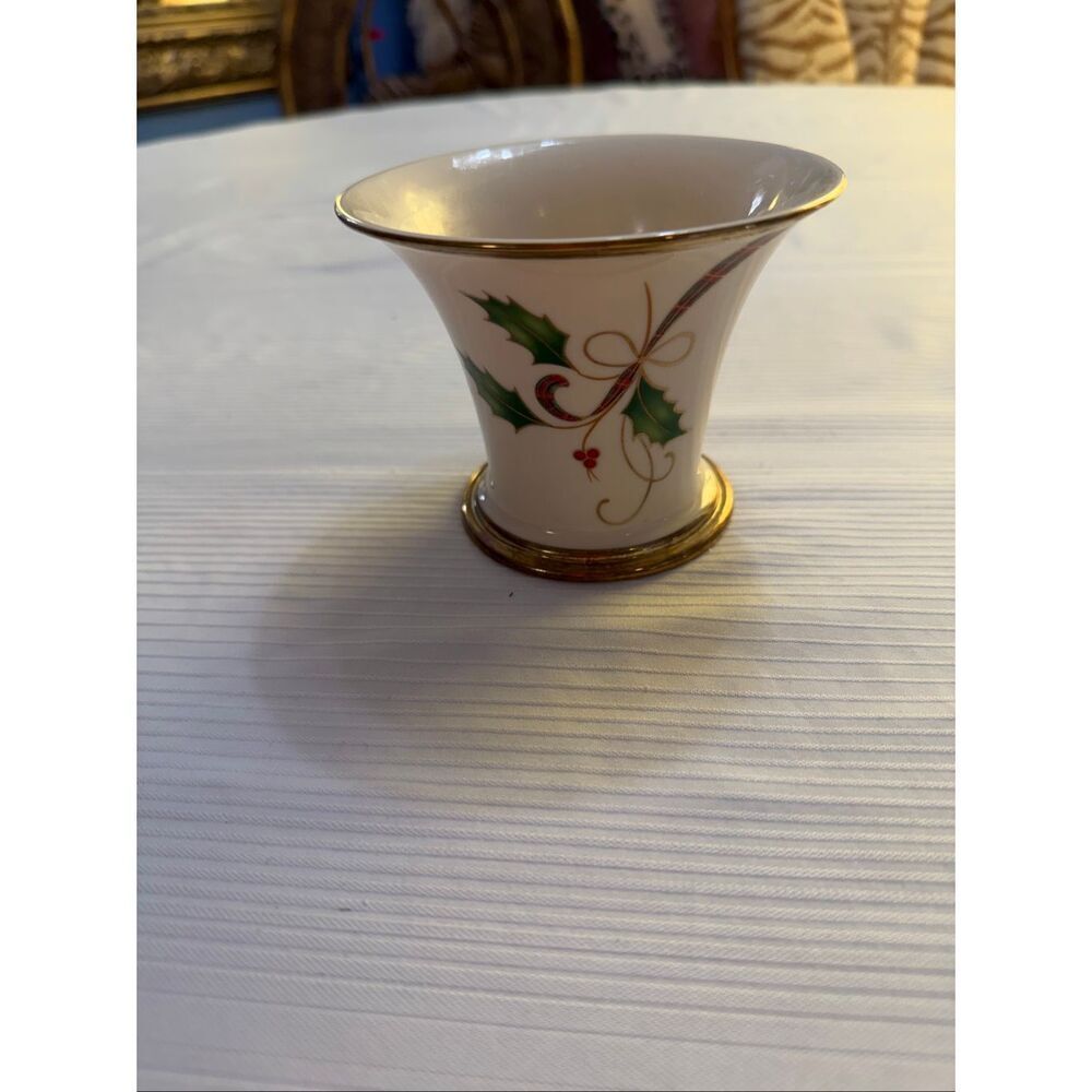Lenox Holiday Nouveau Gold Rimmed Bon Bon Bowl